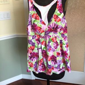 Lands end racer back tankini